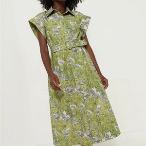 Tuckernuck Muted Meadow Chloe Dress Floral Green Dress
